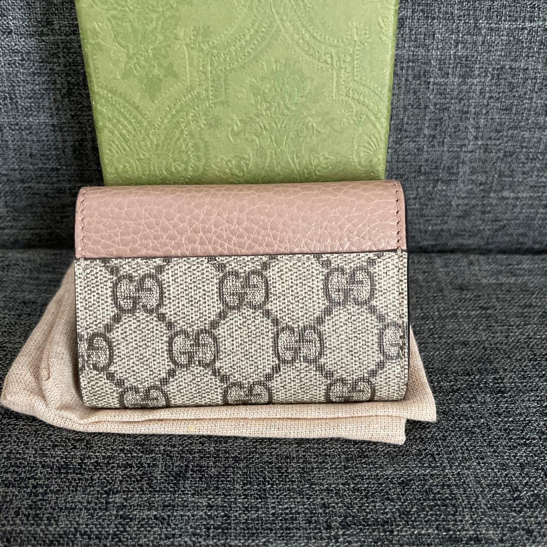 GUCCI レザーキーケース ブラウン/ベージュ