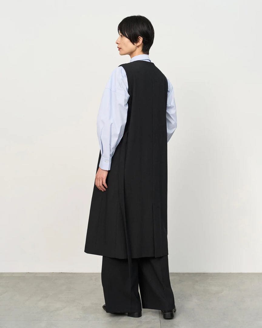 美品！完売品！ SOEJU ソージュ ウールライクロングジレ チャコール
