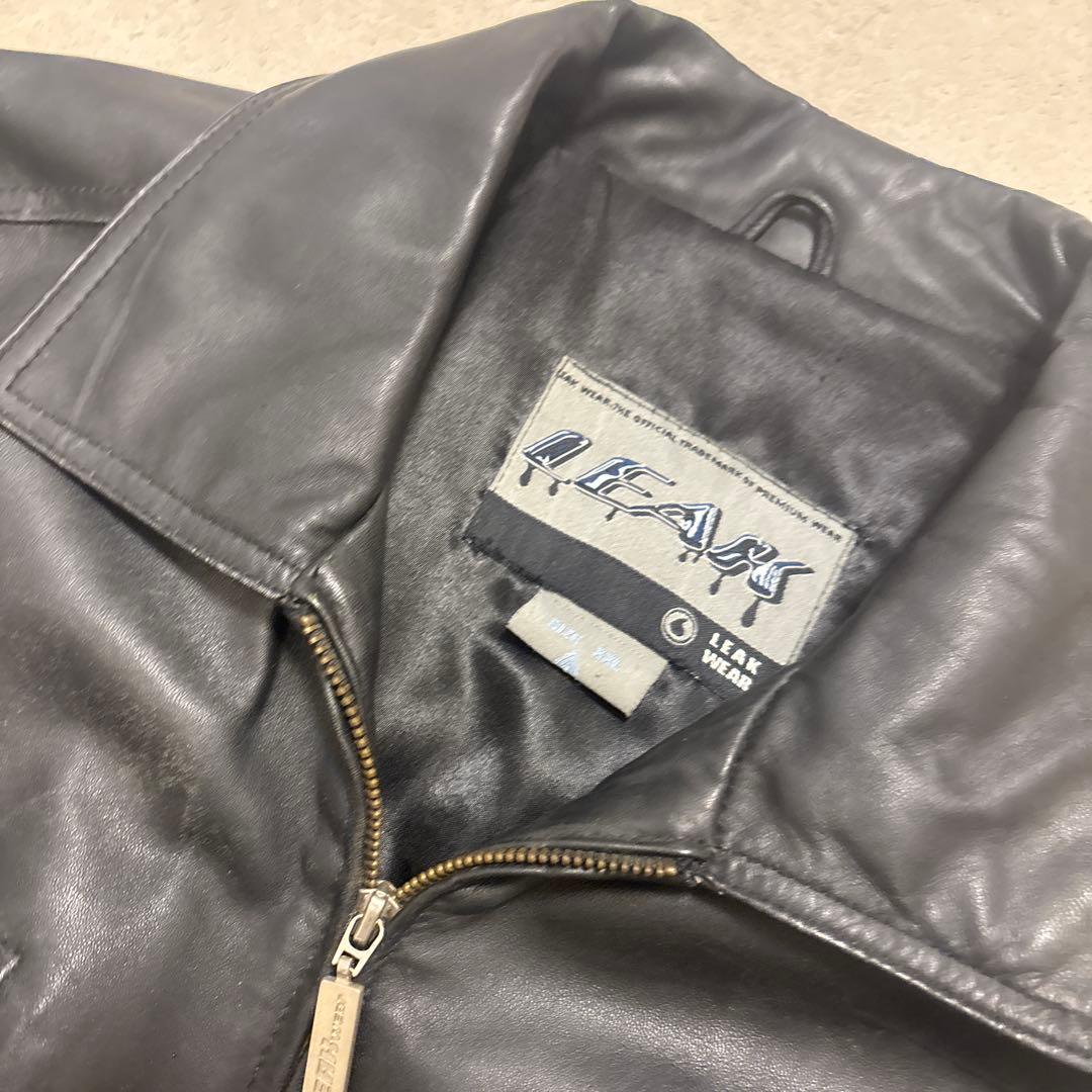 希少⭐️LEAK WEAR レザー ジャケット XXL ブラック