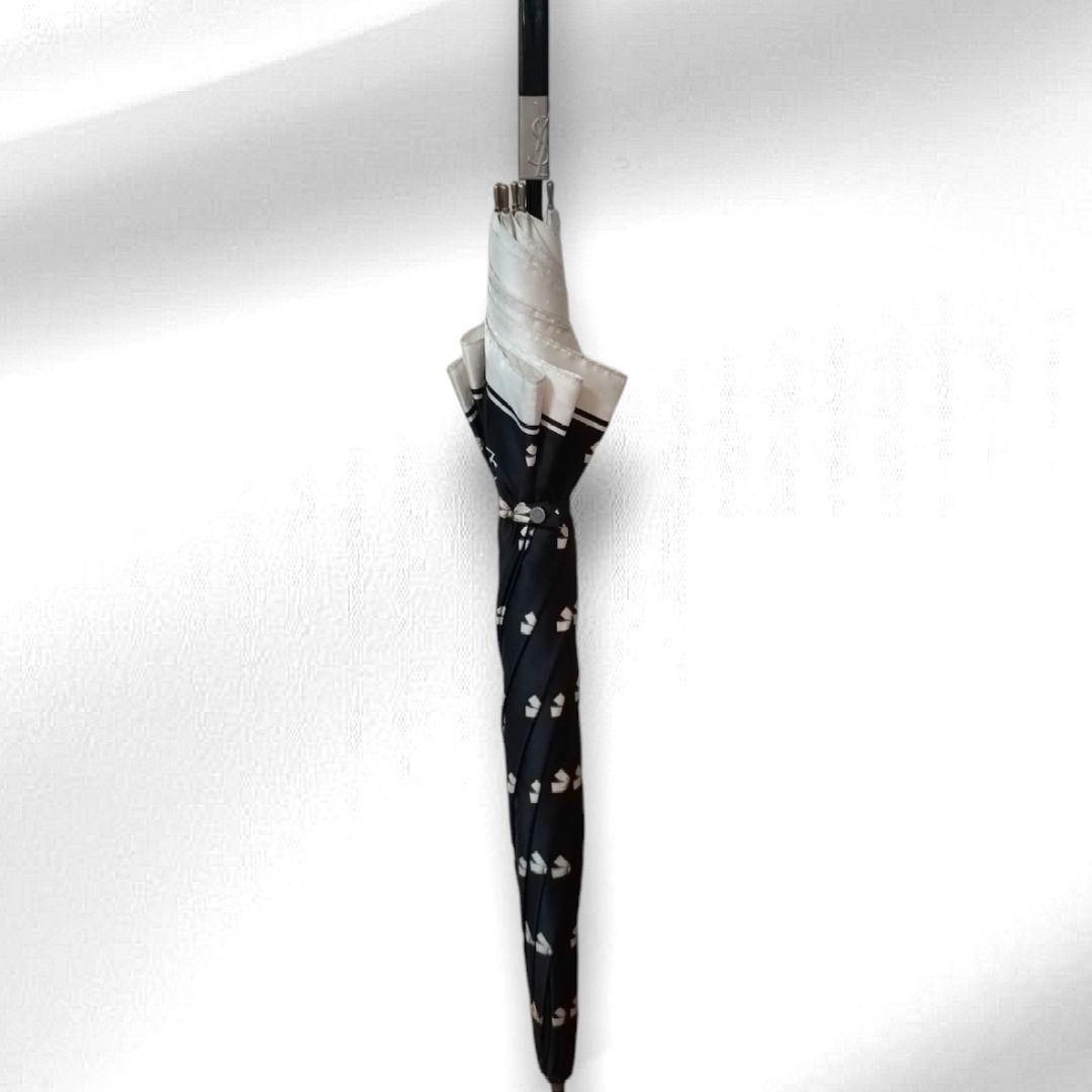 イヴサンローラン YSL リボン 傘 ブラック 黒 晴雨兼用