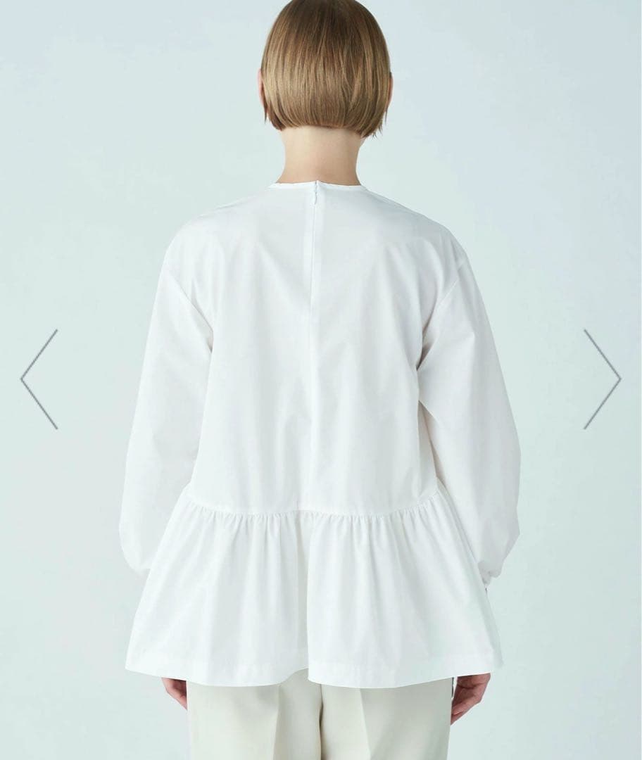 Ballsey ストレッチタフタ ティアードブラウス