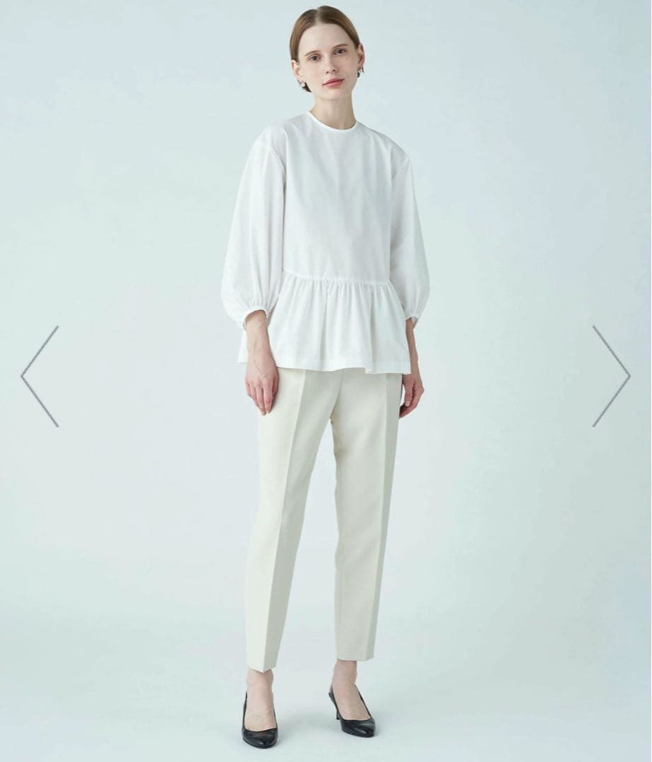 Ballsey ストレッチタフタ ティアードブラウス