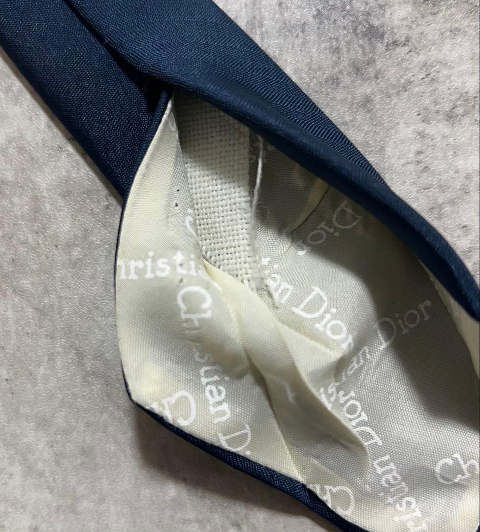 極美品 Christian Dior ネクタイ ソリッド ワンポイント