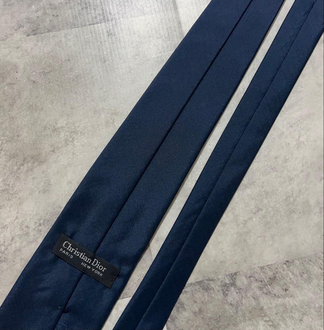 極美品 Christian Dior ネクタイ ソリッド ワンポイント