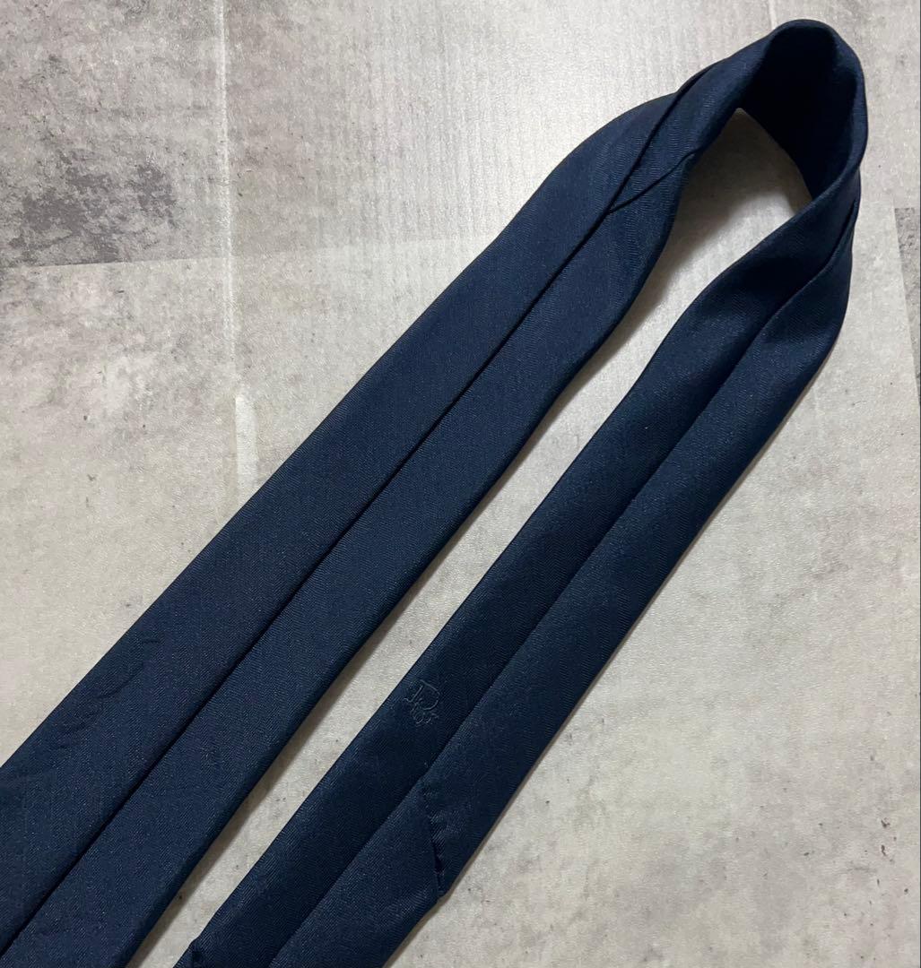 極美品 Christian Dior ネクタイ ソリッド ワンポイント