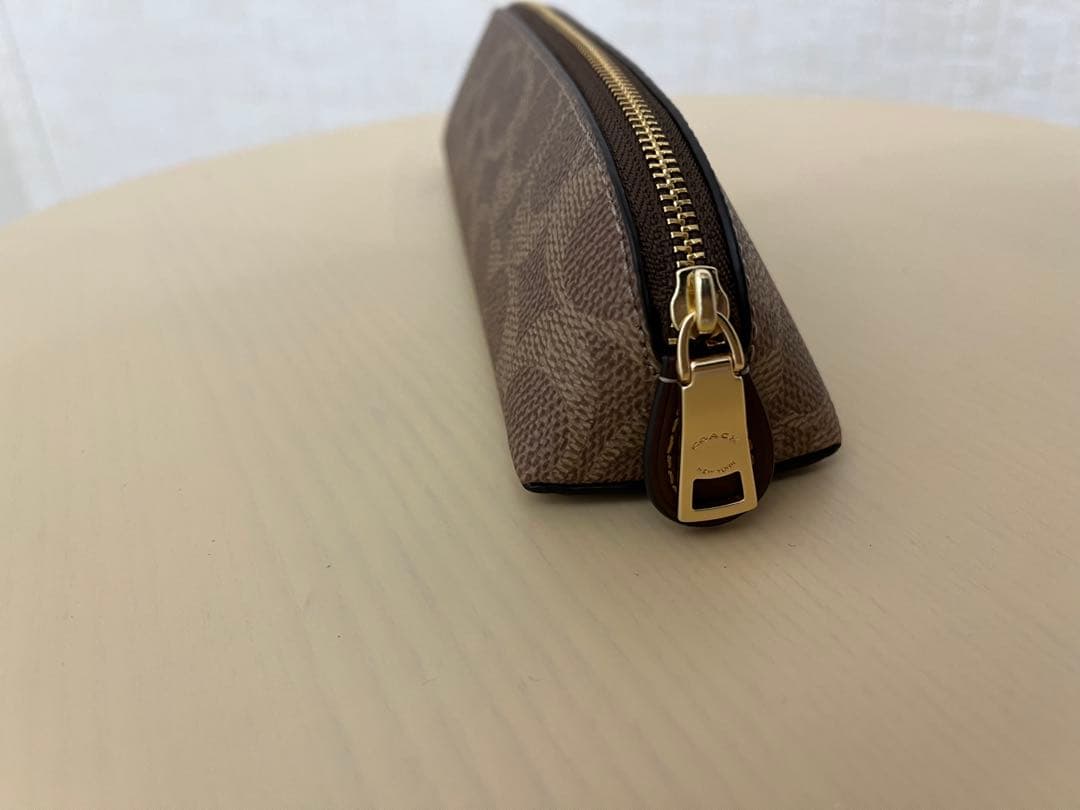 お値下げ　新品　人気✨COACH 筆箱 ブラウン キャンバスペンケース　オシャレ