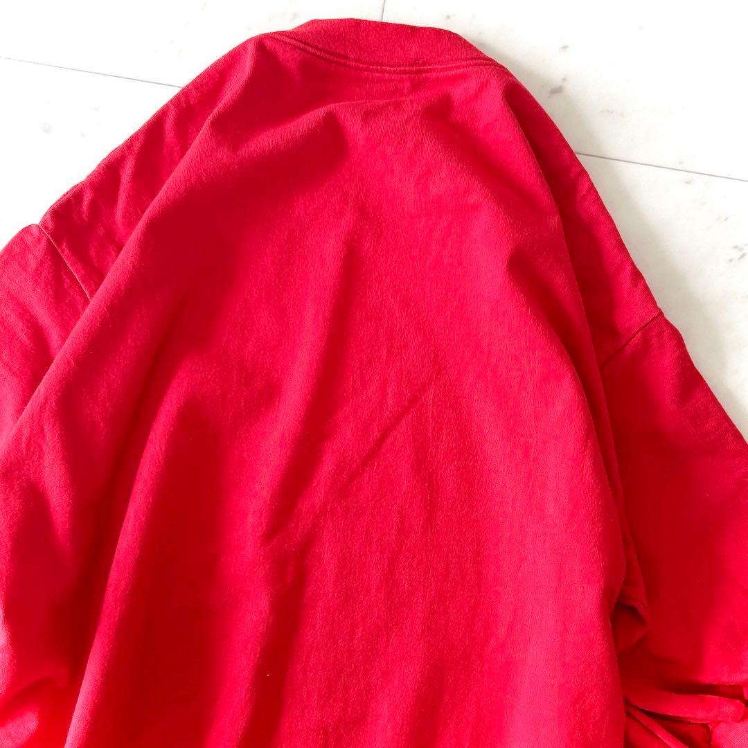 美品 HYKE ハイク コットン ロングワンピース レッド 変形デザイン 赤