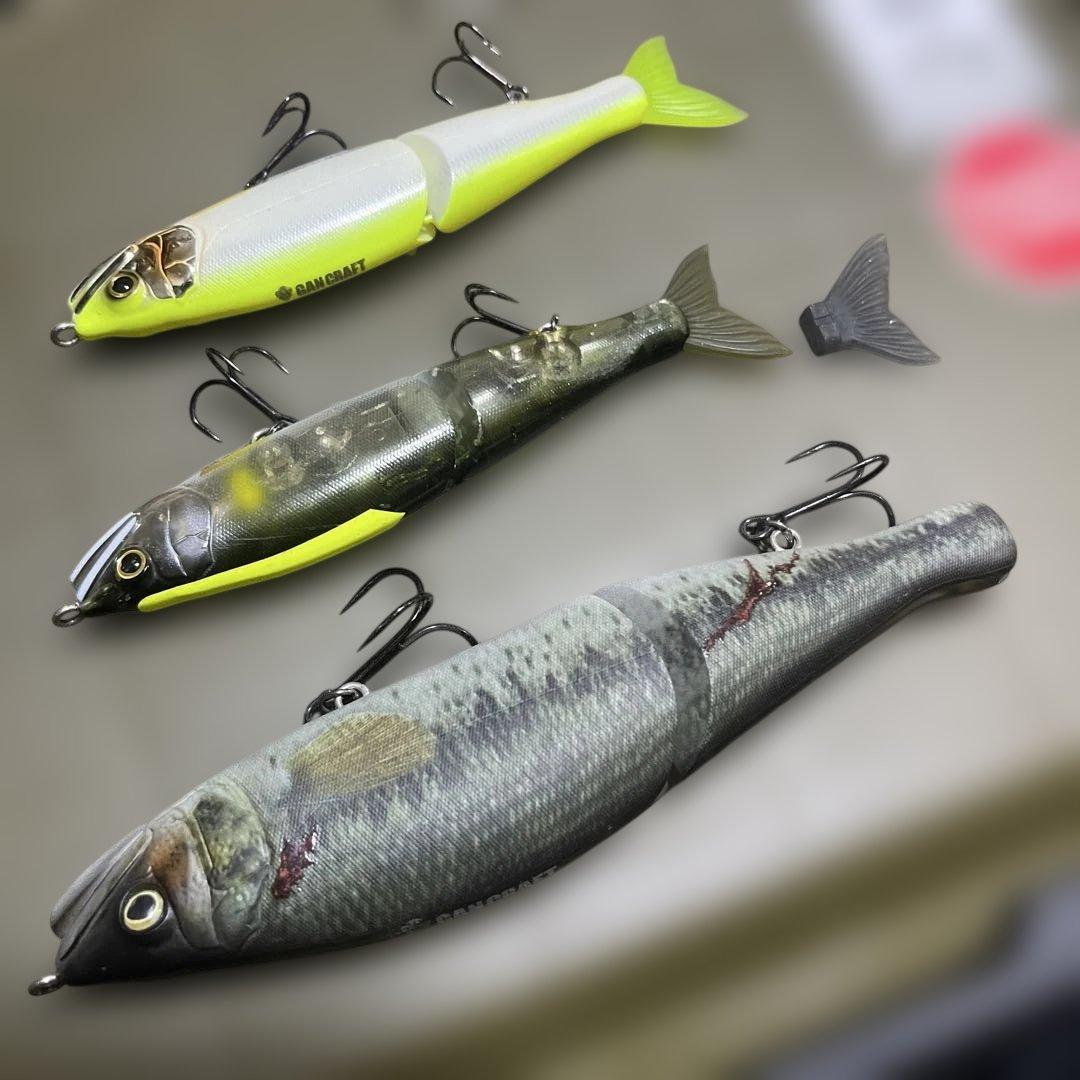 バス釣り　ジョインテッドクロー128 .178セット売り　バスカラー　テール無し