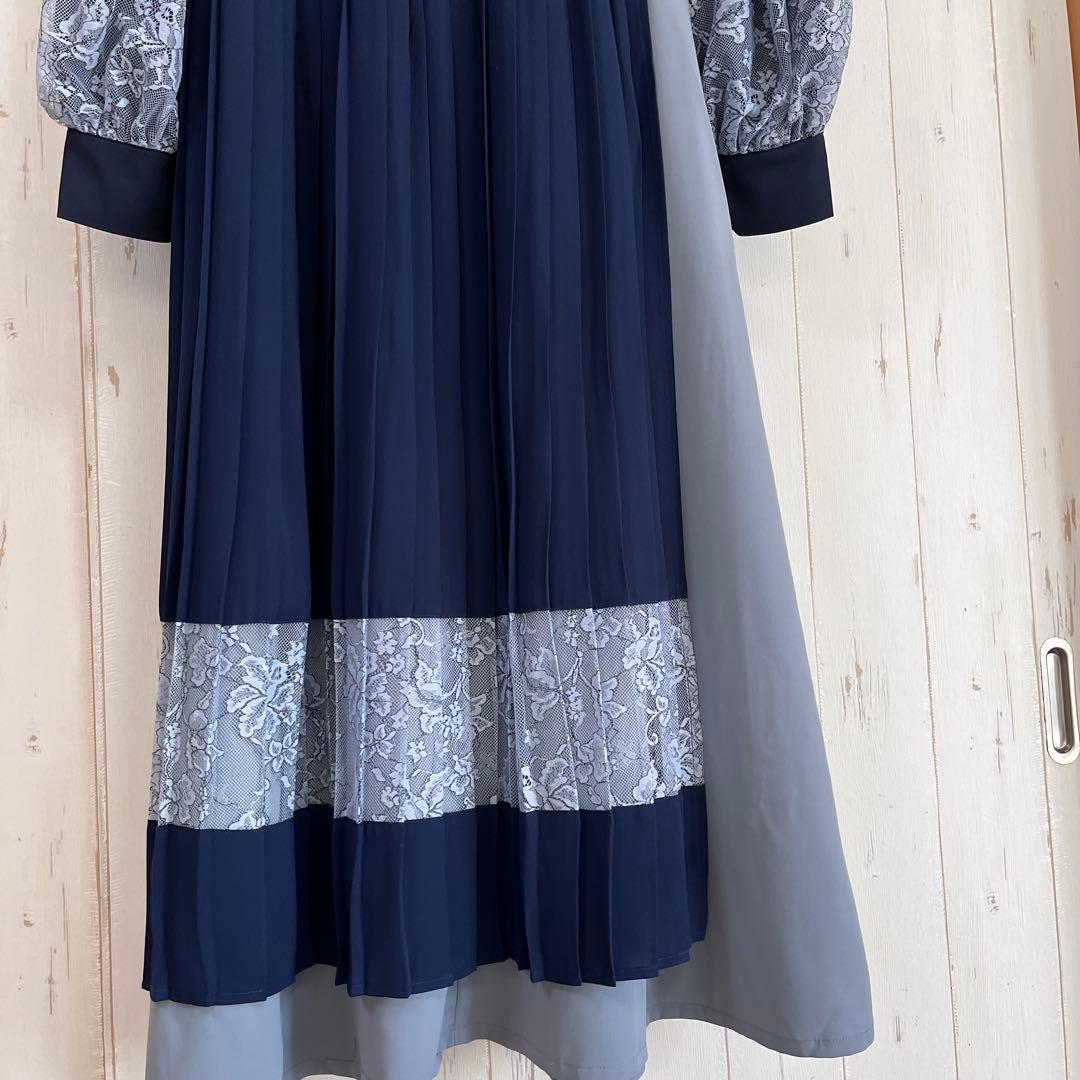 未使用品✨ somari ソマリ 刺繍 レース プリーツ　ロング ワンピース