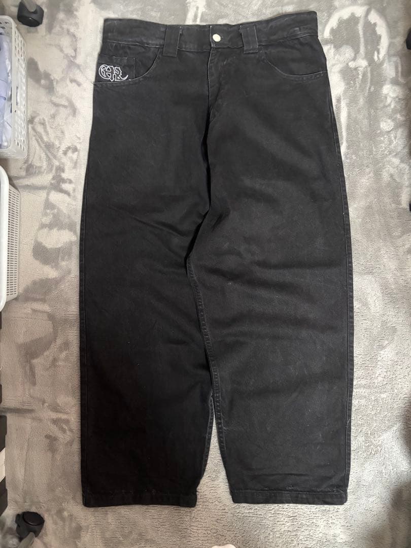 コラボ earl skateboards デニム パンツ ブラック M レア