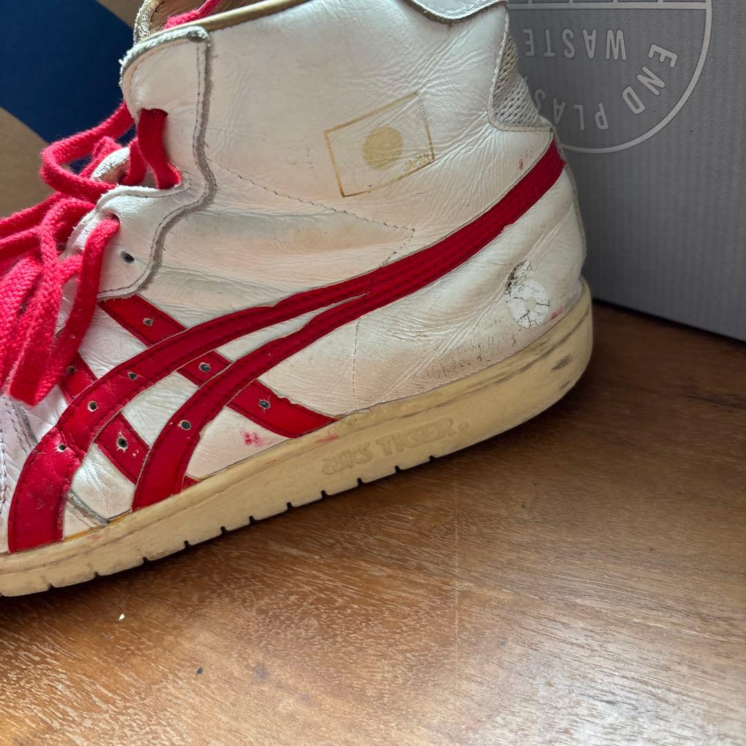 ASICS TIGER ハイカットシューズ ホワイト/レッド