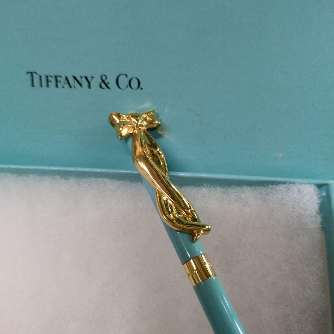 未使用　Tiffany & Co. ボールペン ティファニーブルー　リボン付き