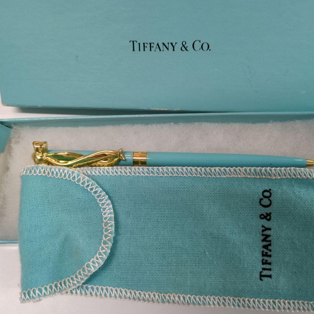未使用　Tiffany & Co. ボールペン ティファニーブルー　リボン付き