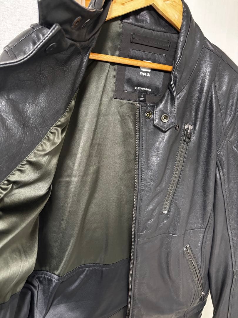 G STAR RAW ジースターロウ　黒 ライダースジャケット