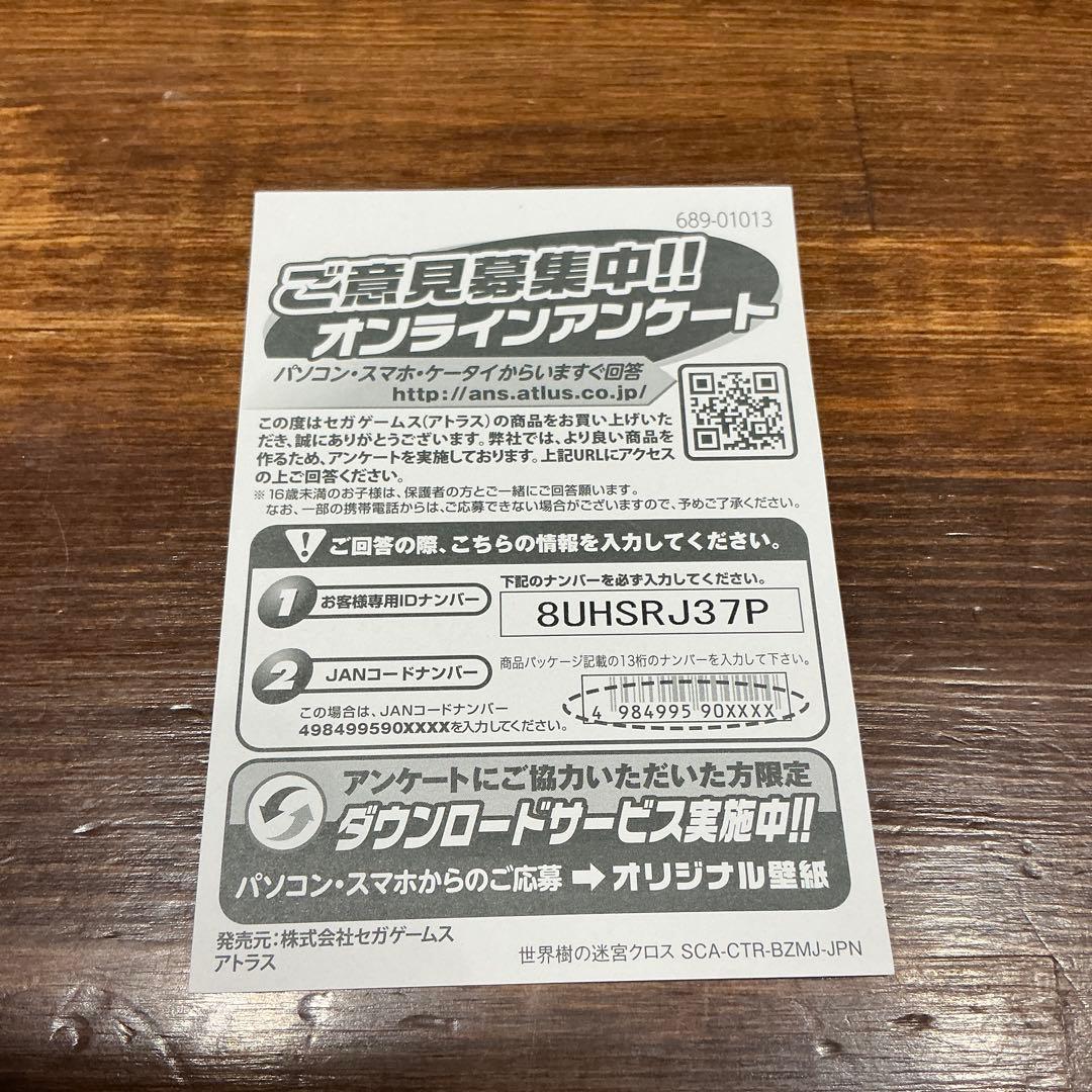 【動作未確認・中古】世界樹の迷宮X