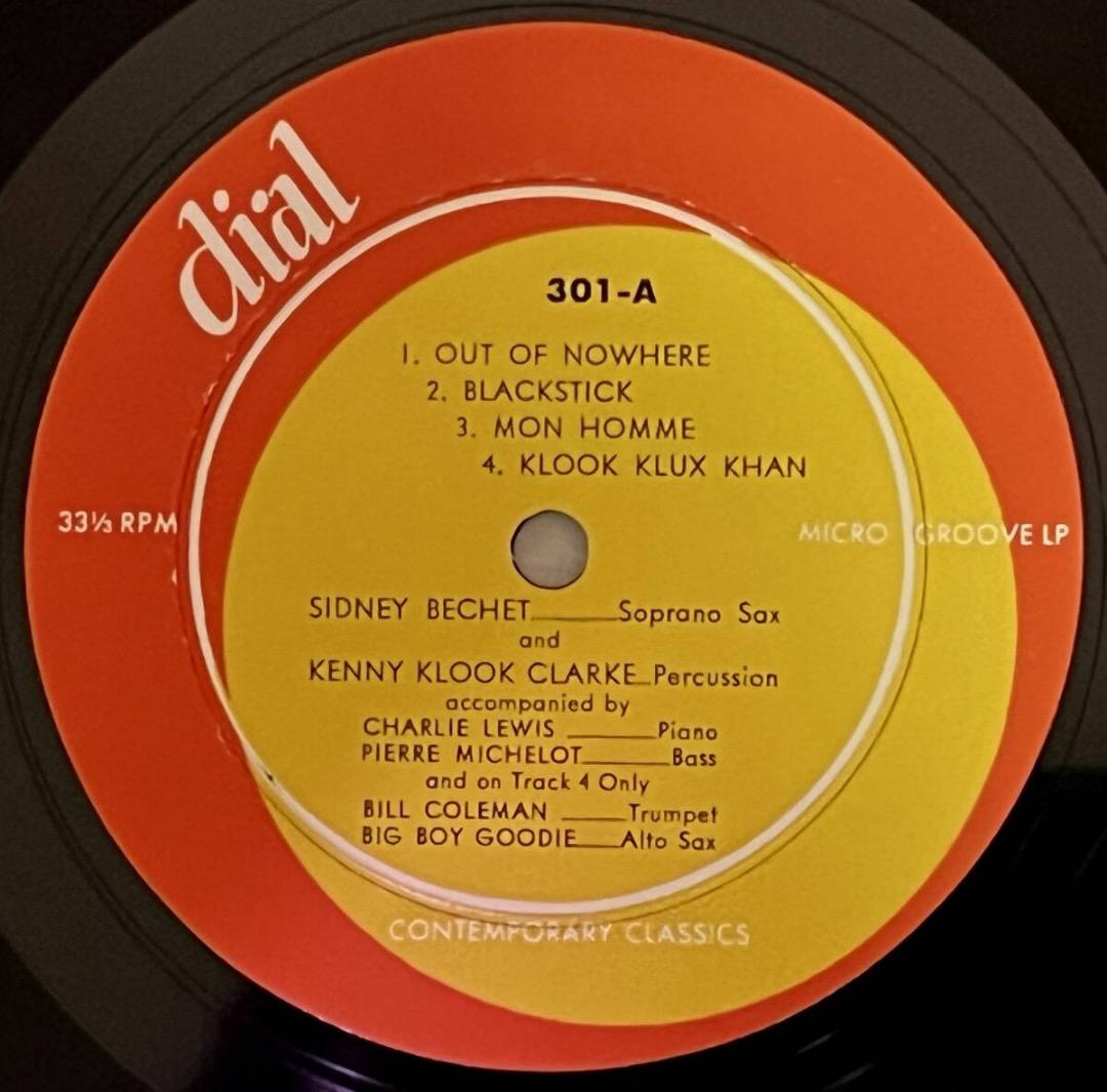 洋楽 SIDNEY BECHET DIAL 301(10inch, DG, flat)