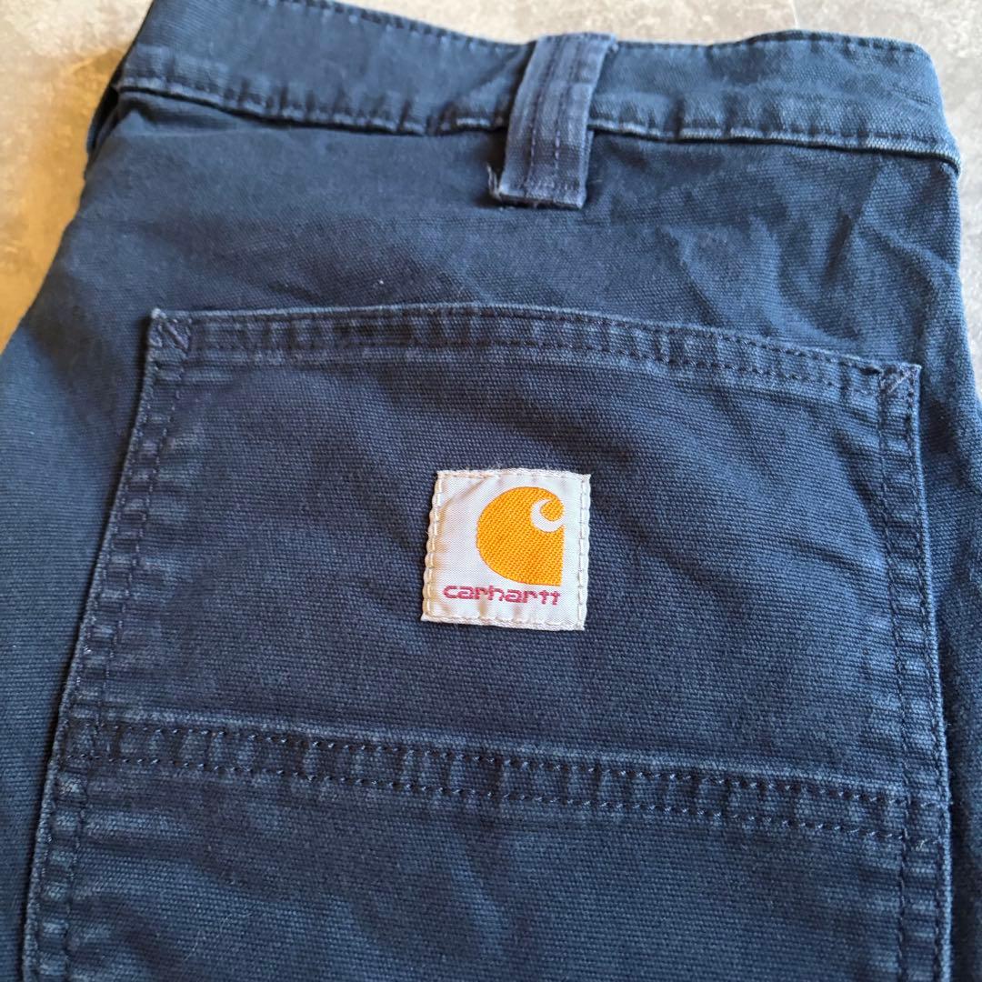 Carhartt RELAXED FIT ワークパンツ W34 L32 ネイビー
