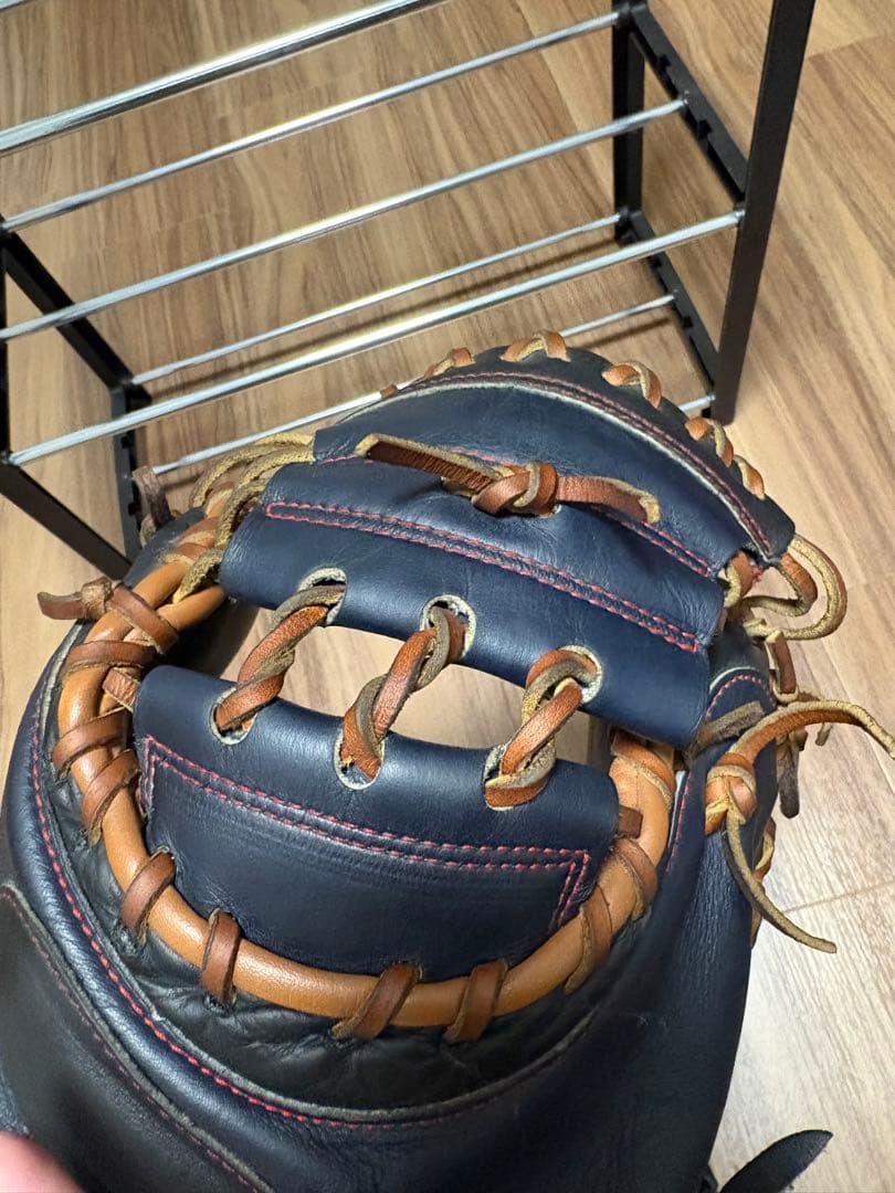 最終値下げです！ハタケヤマ　軟式　キャッチャーミット　クロス巻き　即戦力