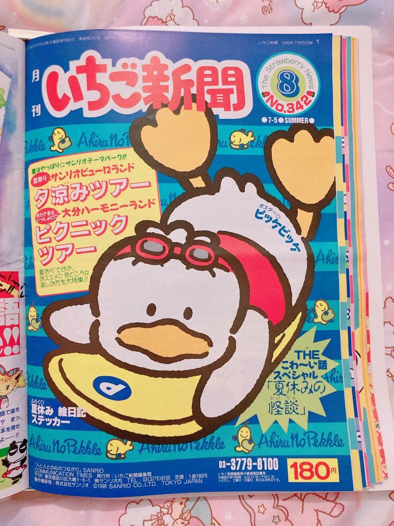 いちご新聞 1996年1~12月号+キティちゃんファイル サンリオ 平成レトロ