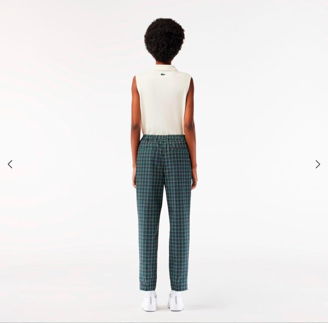 ラコステ レディース ゴルフパンツ チェック柄 XL 新品 タグ付