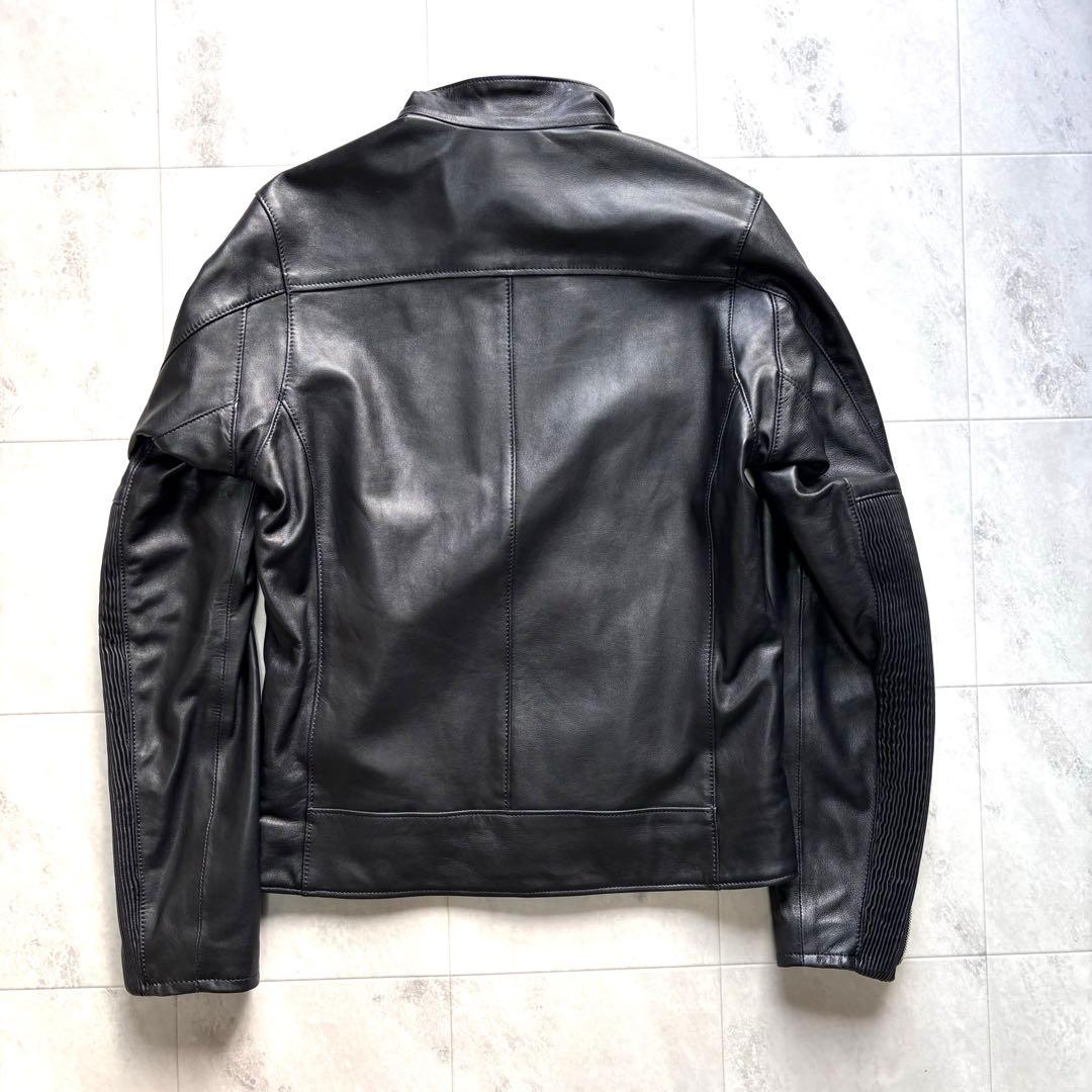 【極美品】カドヤ レザージャケット ラムレザー ブラック セミダブルライダース