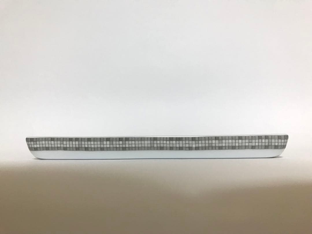エルメス モザイクヴァンキャトルプラチナコレクション長方形皿陶器スクエアプレート
