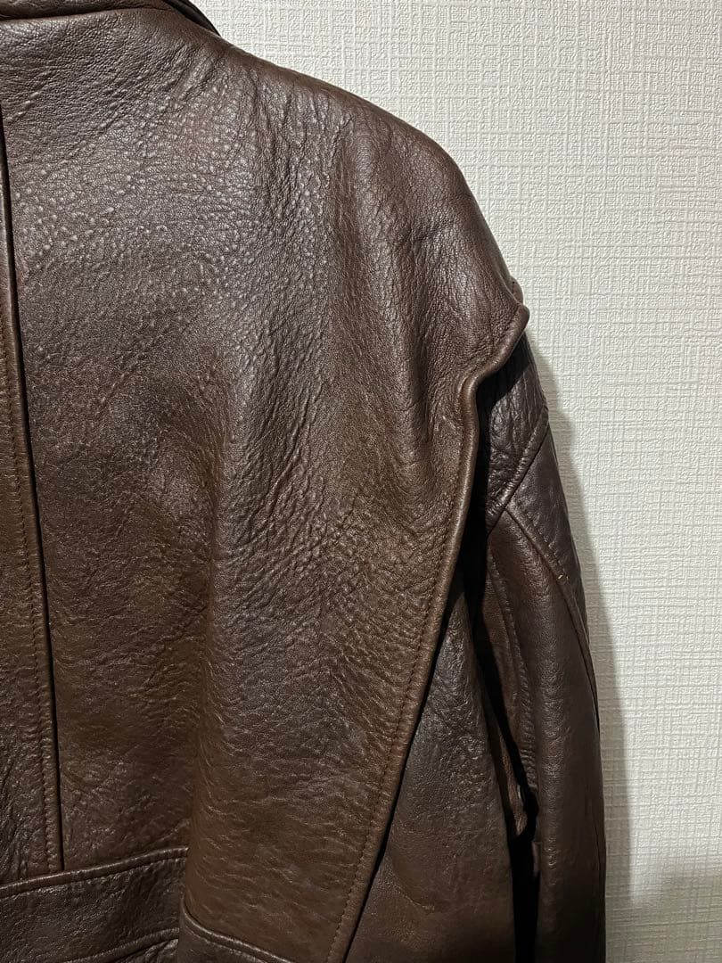 OLD UNIQLO ブラウンレザージャケット M