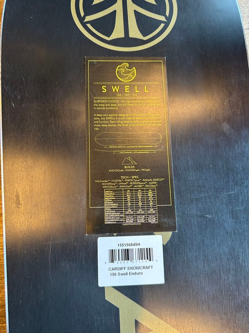 CARDIFF SWELL 156 新品未使用