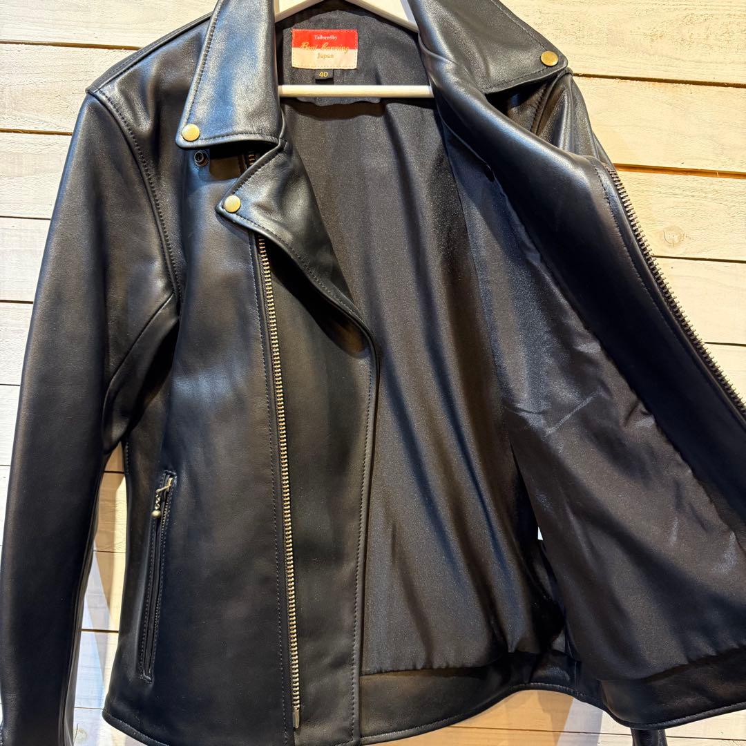新品！本革！BeatCanningダブルライダースジャケット　40インチ