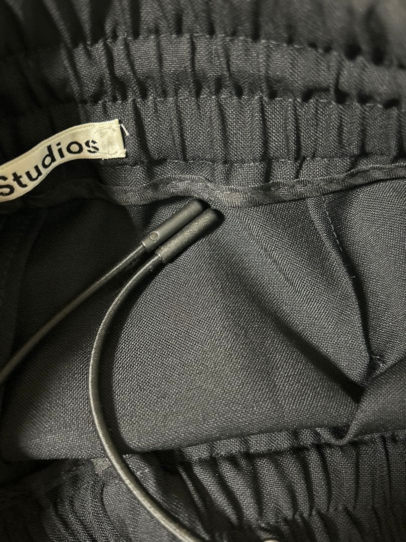超美品 Acne Studios(Acne)　ウール モヘア イージーパンツ 黒