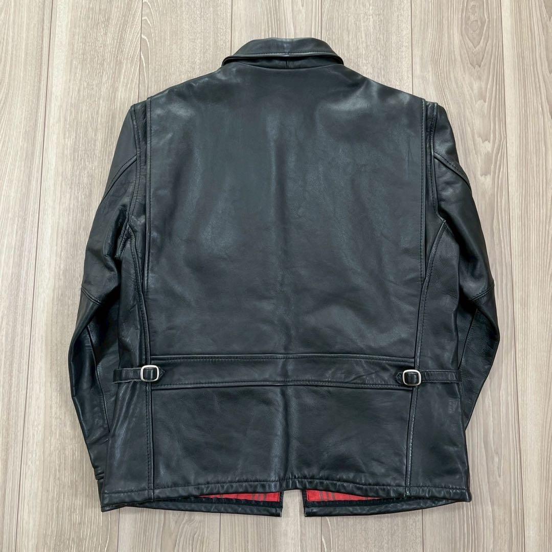 【神サイズ】Schott レザー トラッカージャケット ブラック XL 牛革