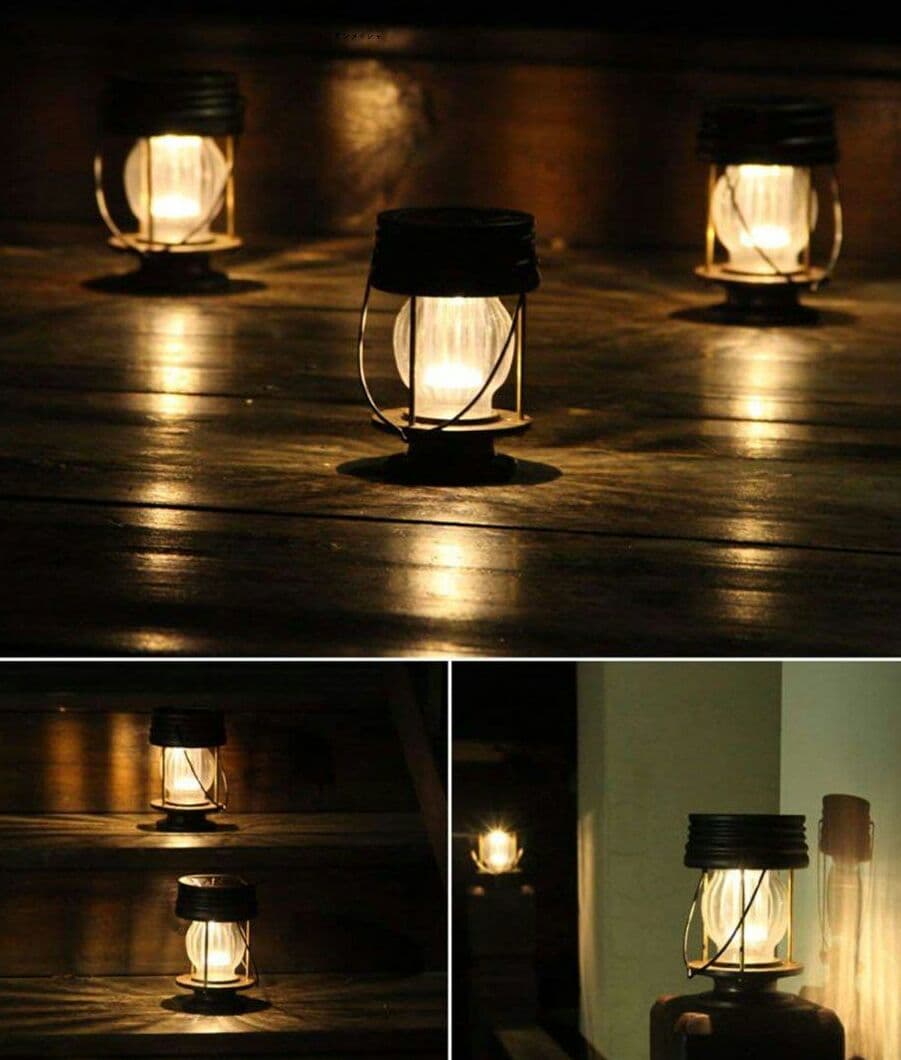 庭園灯 LEDランタン ソーラー 防水 無線 暖色 吊り下げ式 2個入z
