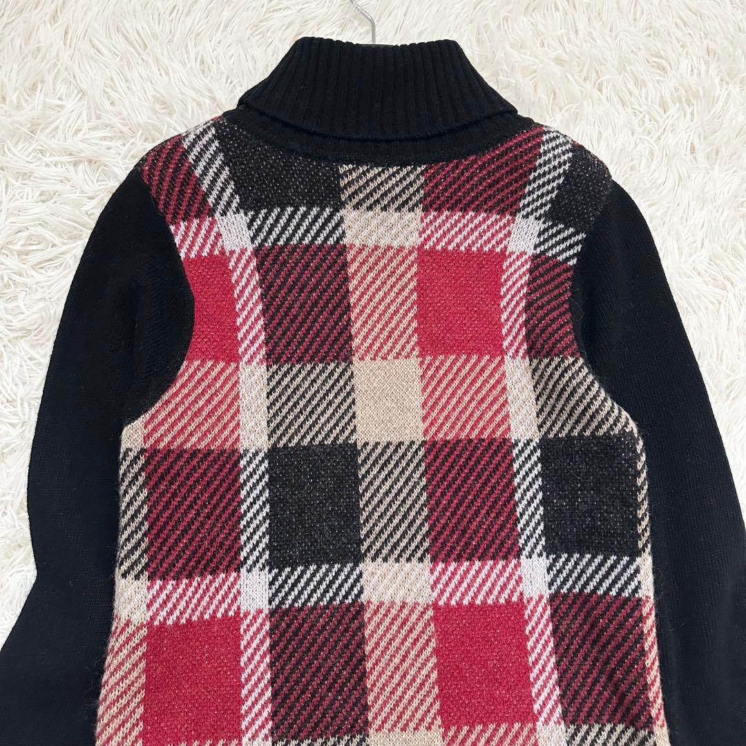 ブルーレーベルクレストブリッジ モヘヤ混 タートルネックニットワンピース M