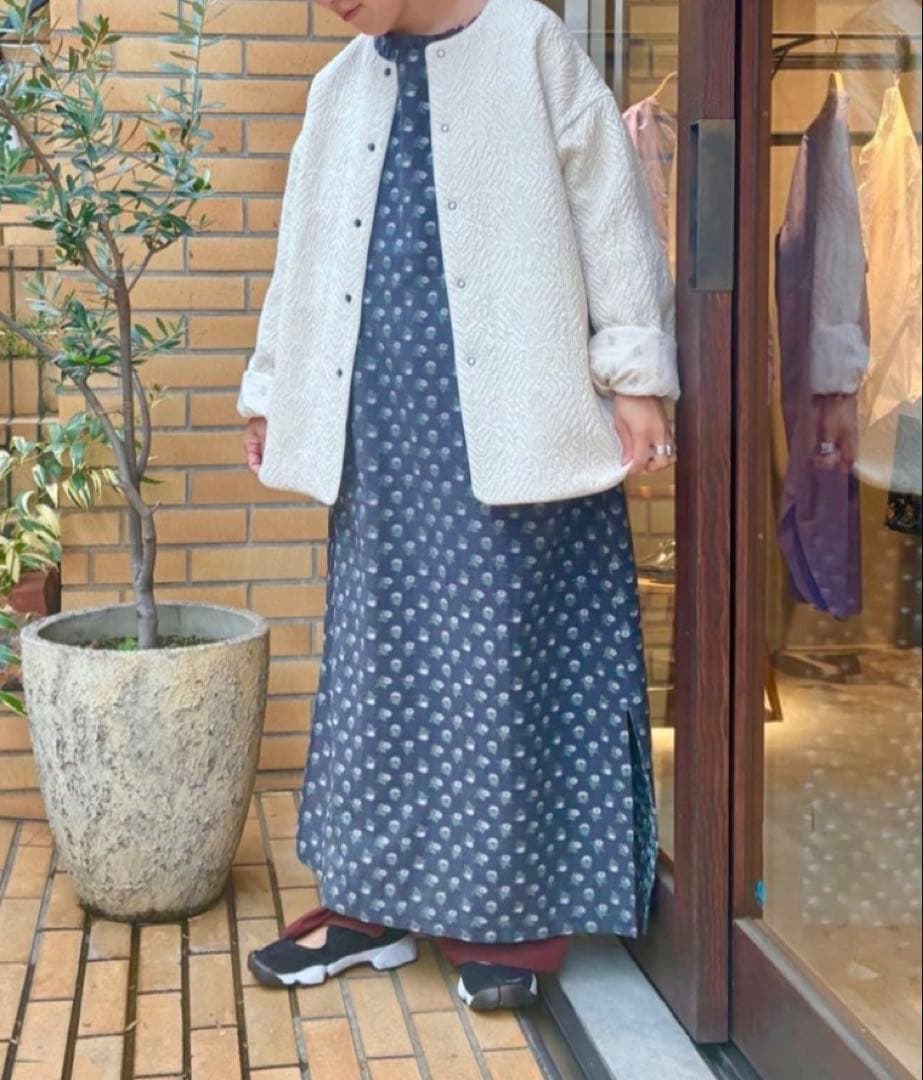 qiri キリ　追憶の花 ジャガード　ワンピース