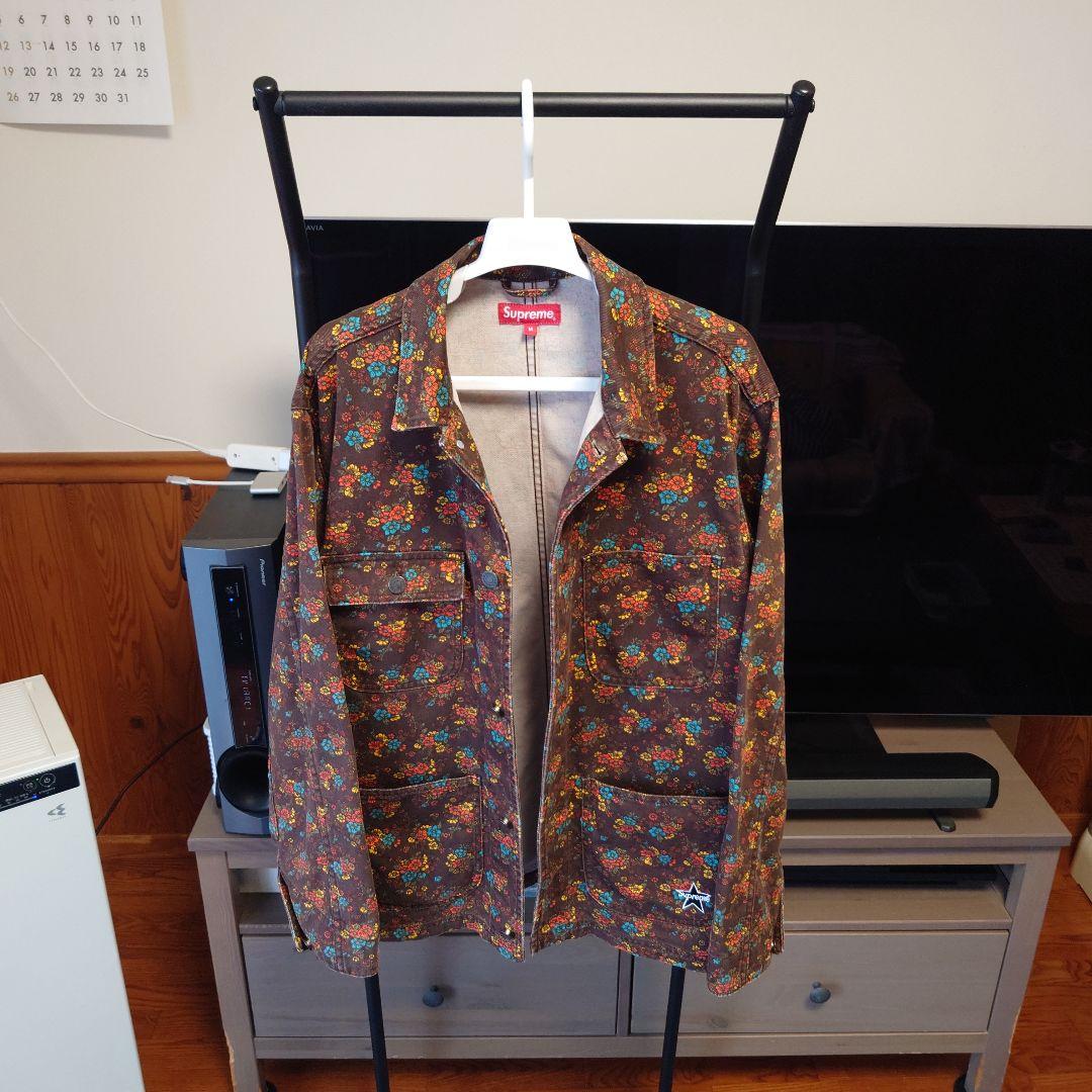 美品 Supreme 22SS Denim Chore Coat Flowers
