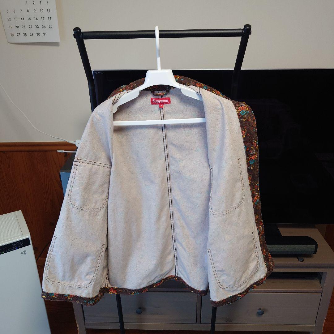 美品 Supreme 22SS Denim Chore Coat Flowers