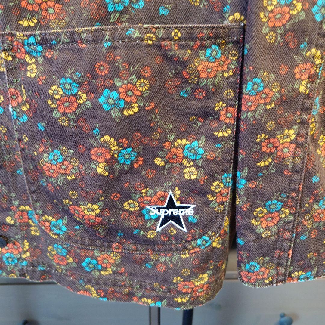 美品 Supreme 22SS Denim Chore Coat Flowers