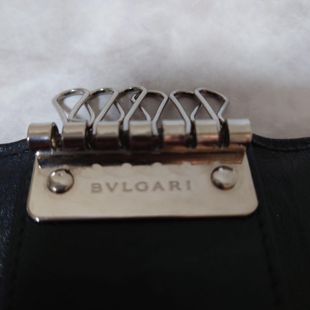BVLGARI　ブルガリ　キーケース 　6連　キャンバス　ヘリンボーン