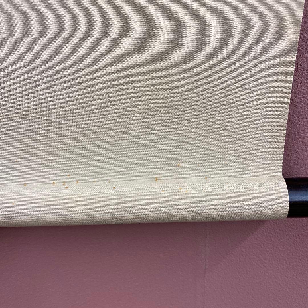 美品 掛け軸 横山香秋作 古都清秋図 共箱 花鳥 柿 塔風景 秋掛け