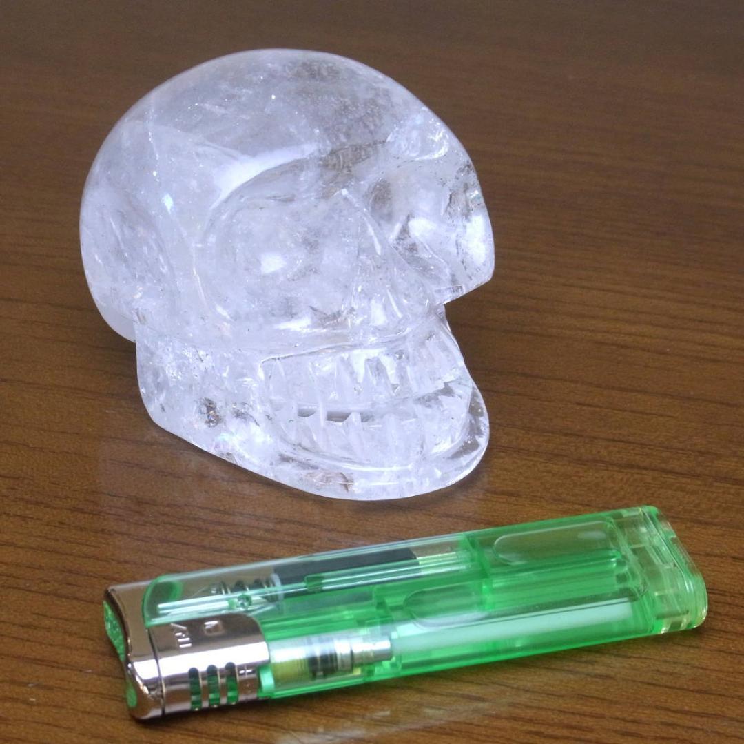 ネパール ヒマラヤ水晶製 ドクロ水晶 スカルクォーツ 箱付き 337g
