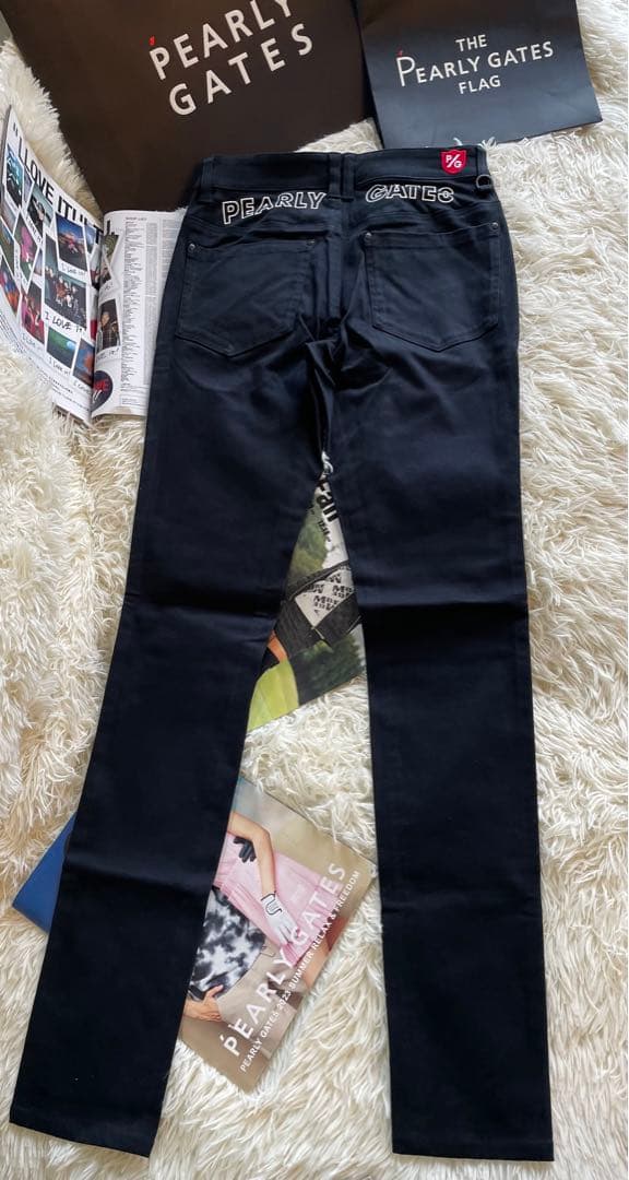 パーリーゲイツ パワフルコットンストレッチ トリコチンレディースパンツ サイズ0