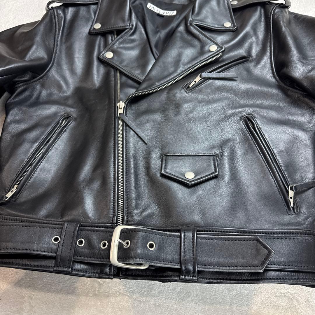 MOLAWSモローズ　牛革レザーダブルライダースジャケット　ブラック　L 美品