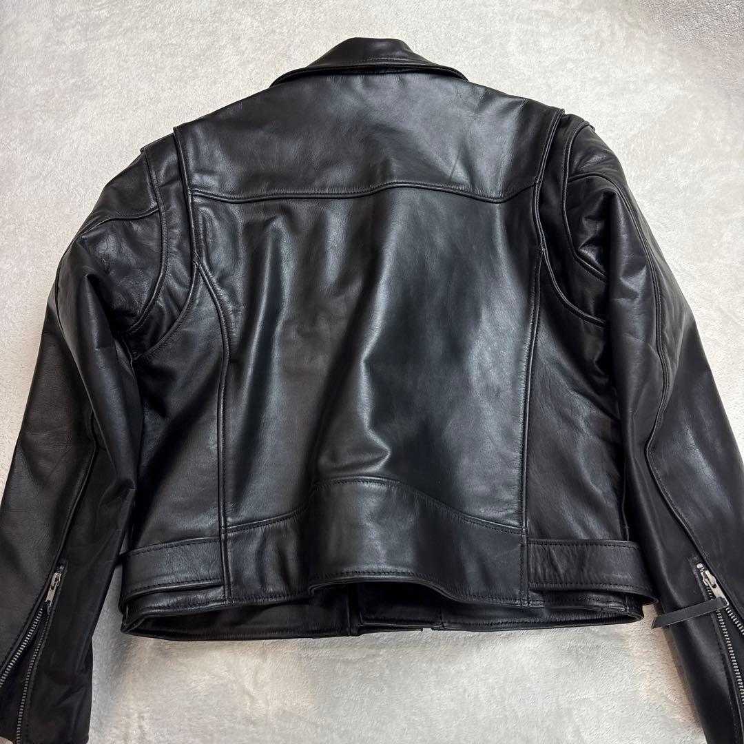 MOLAWSモローズ　牛革レザーダブルライダースジャケット　ブラック　L 美品