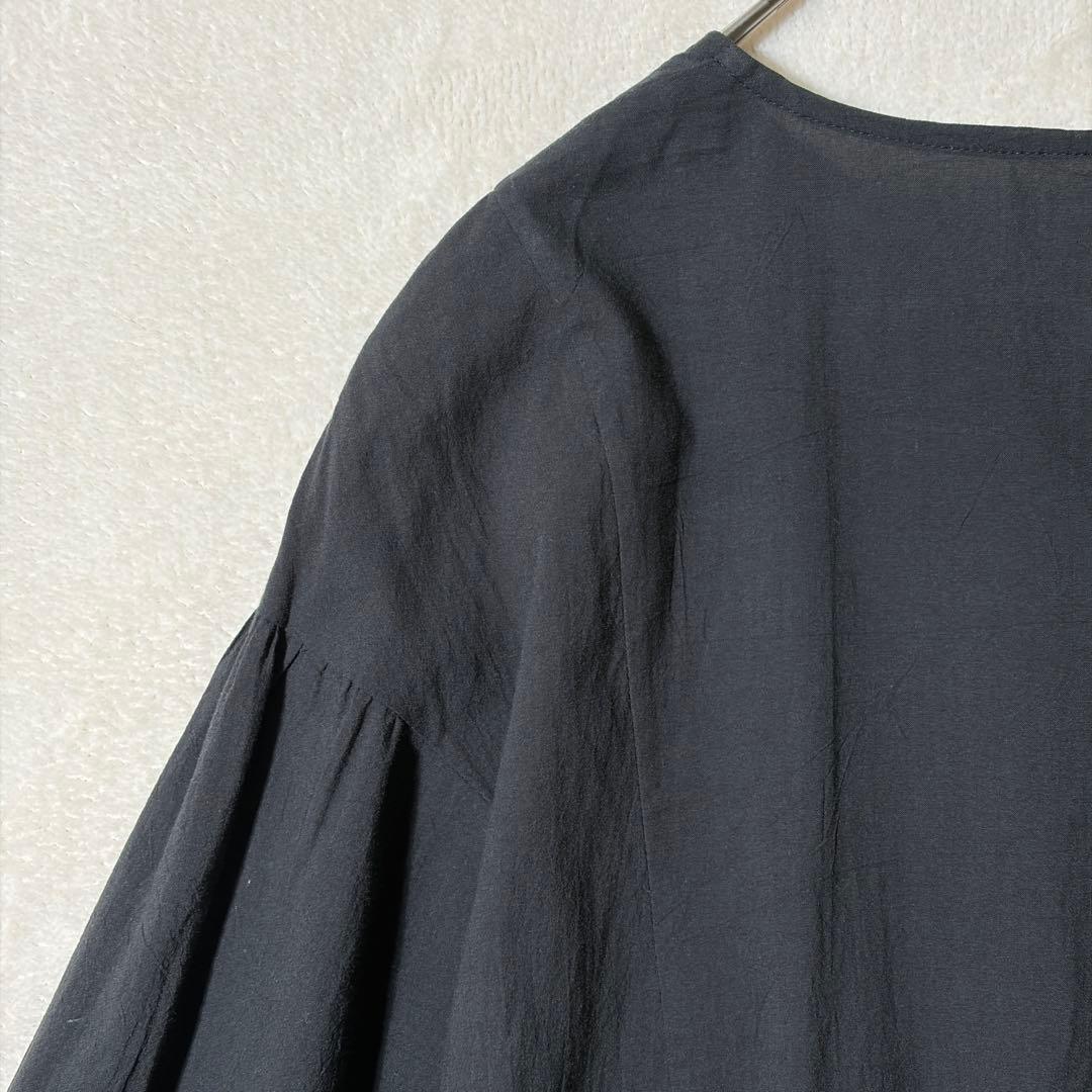 北欧、暮らしの道具店　年中着たくなるサイドギャザーの2wayワンピース　黒