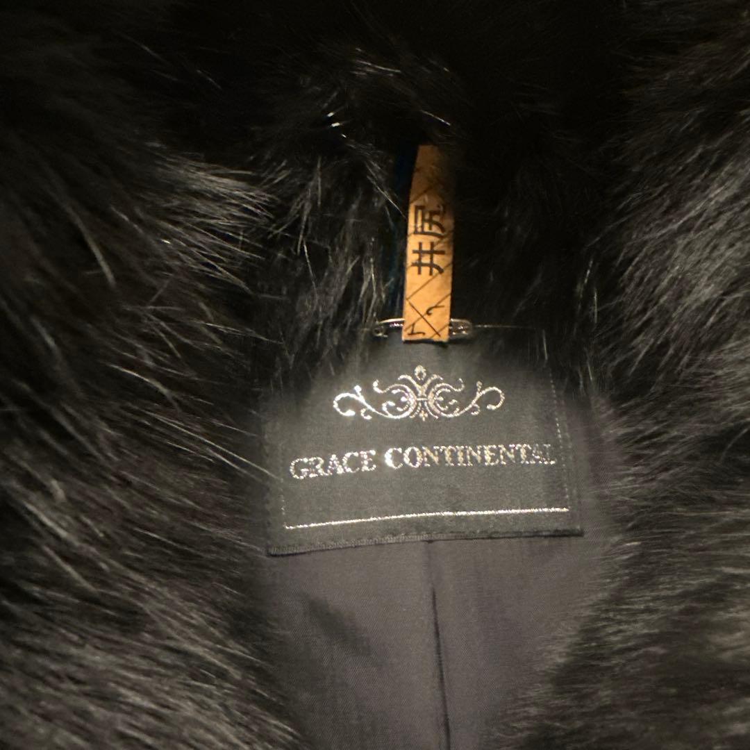 GRACE CONTINENTAL ヘリンボーン ケープコート