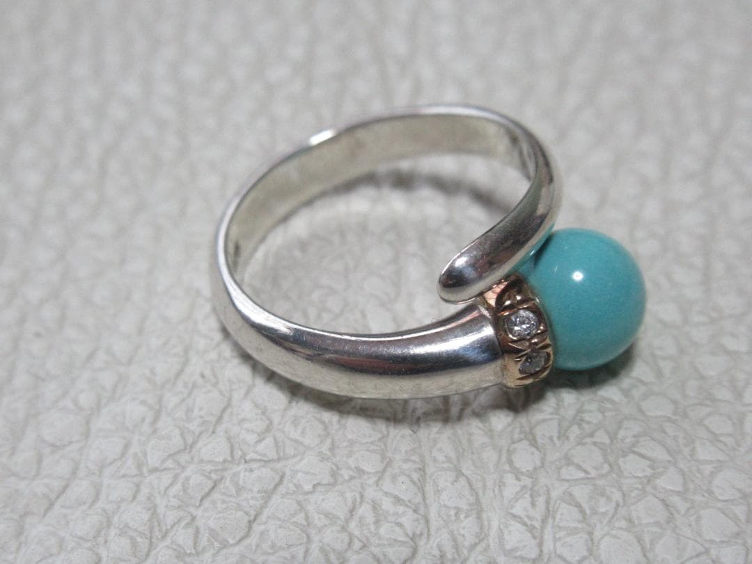 S*2様 ◆美品◆スタージュエリー リング K10 925 ターコイズ ダイヤモ