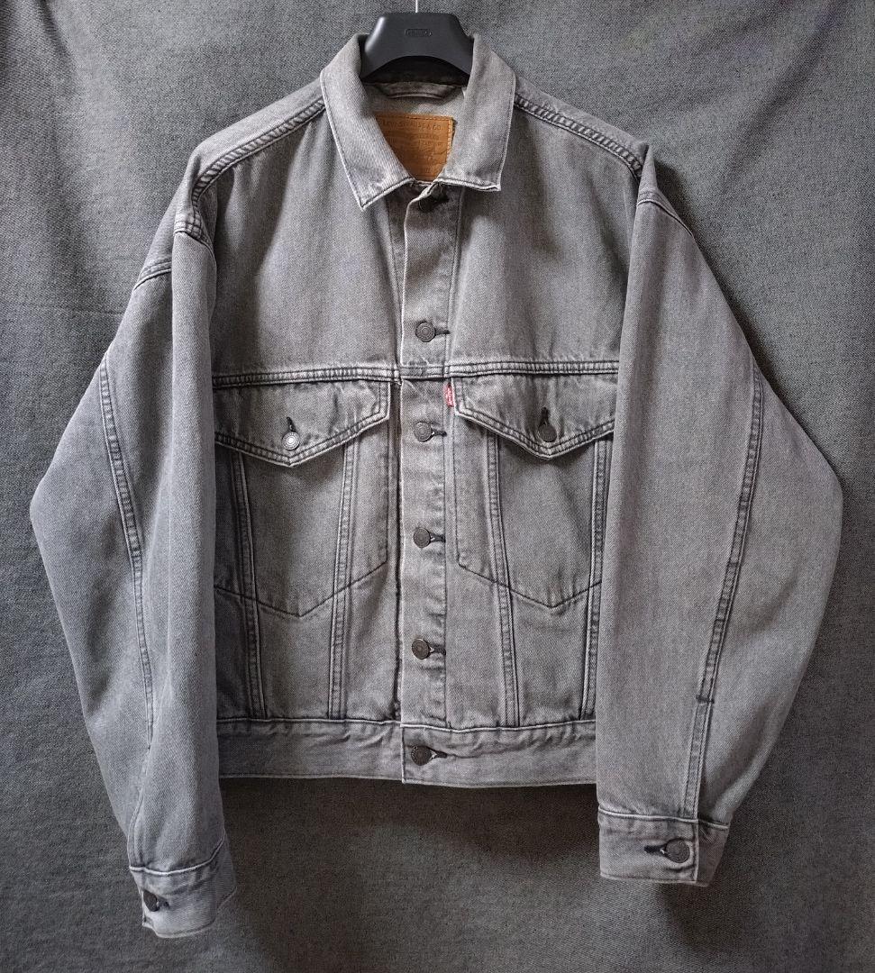 【シルエット良】LEVI'S PREMIUM トラッカー グレー BIG E S