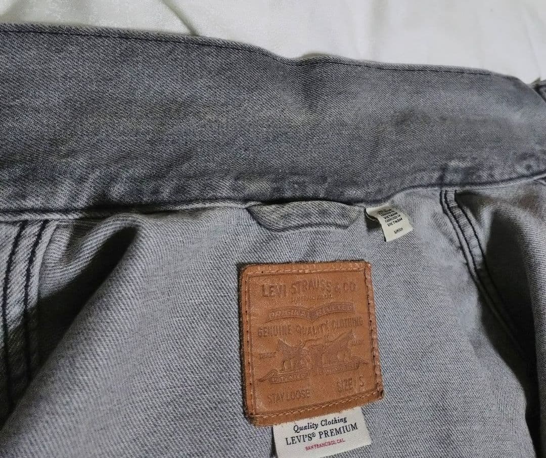 【シルエット良】LEVI'S PREMIUM トラッカー グレー BIG E S