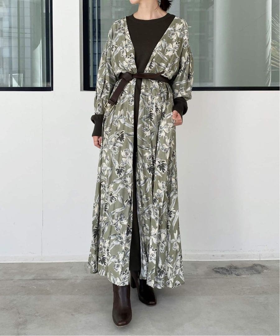 みほ様❣️37400円 L'Appartement フラワープリントラップドレス