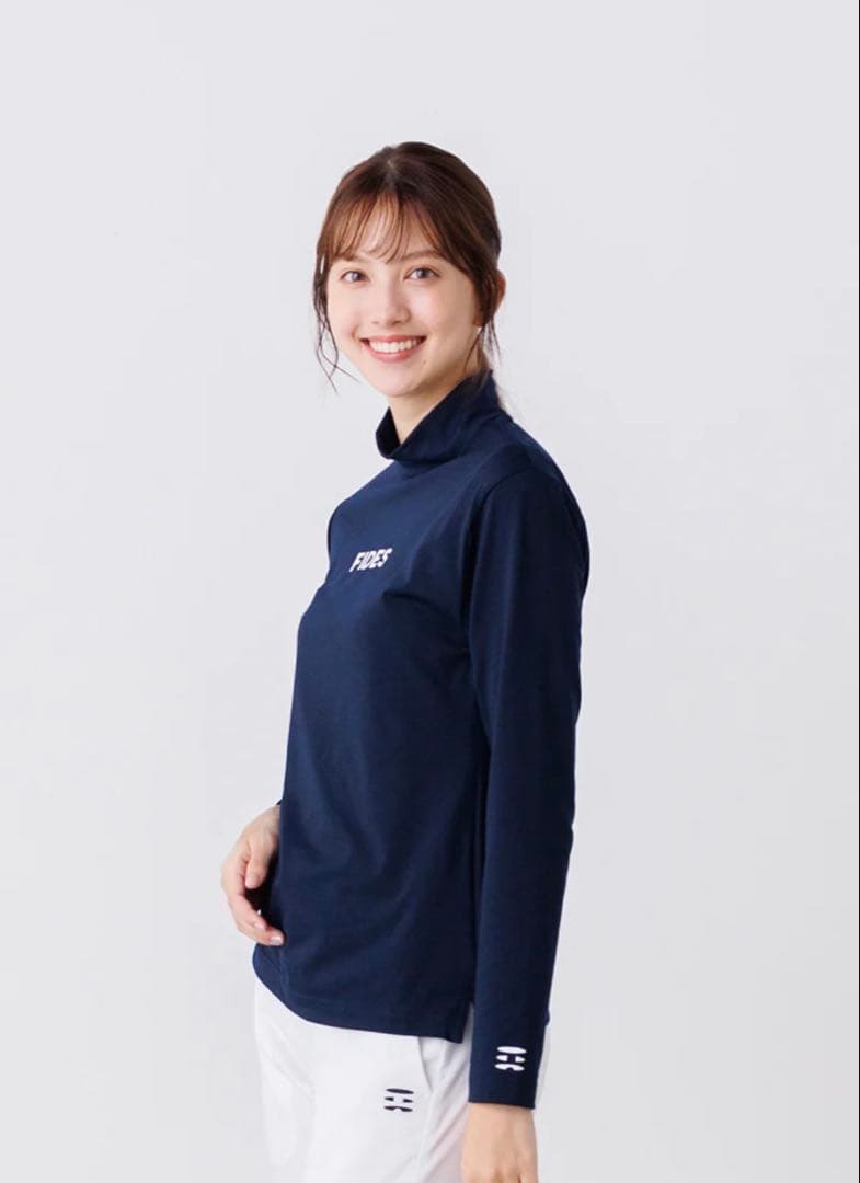 【新品】FIDES モックネック ネイビー M